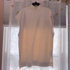 Soft Zara cream mock neck sweater vest size Large